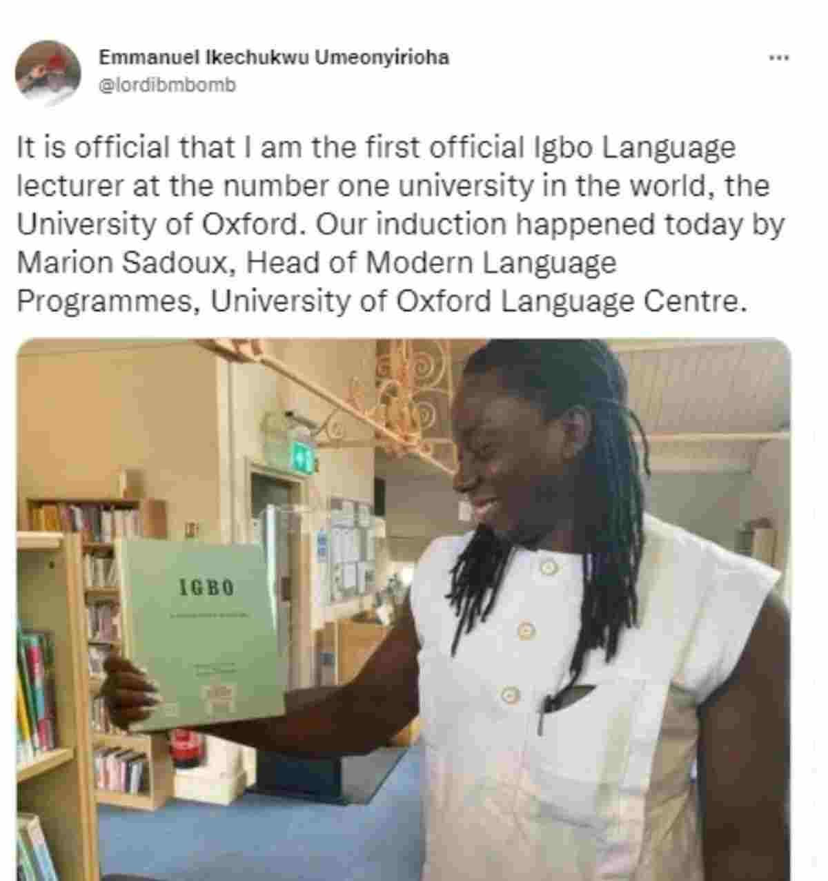 Emmanuel Ikechukwu Biography, The First Igbo Lecturer In Oxford University, Educational Background, State & Parents